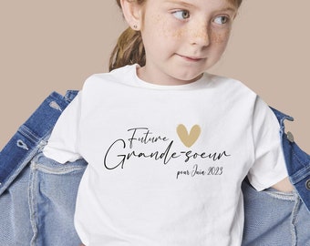 Annonce grande sœur grand frère/ tee shirt enfant personnalisé / tee shirt enfant/ annonce grossesse / annonce sœur frère personnalisé