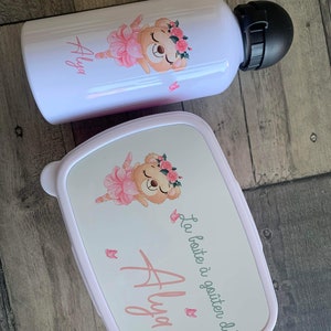 Gourde personnalisé/ sac personnalisé / boîte à gouter personnalisé / licorne personnalisé / maternelle personnalisé / kit maternelle