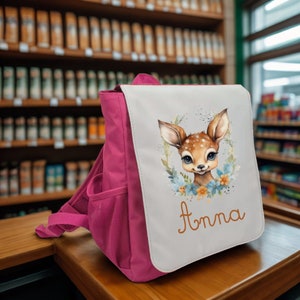 Sac a dos enfant personnalisé / cartable / rentrée scolaire / modèle biche