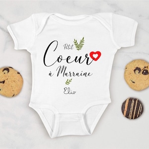 Body naissance parrain / body cadeau naissance personnalisé/ body parrain marraine/ Cadeau bebe naissance bavoir/ Cadeau bébé noel