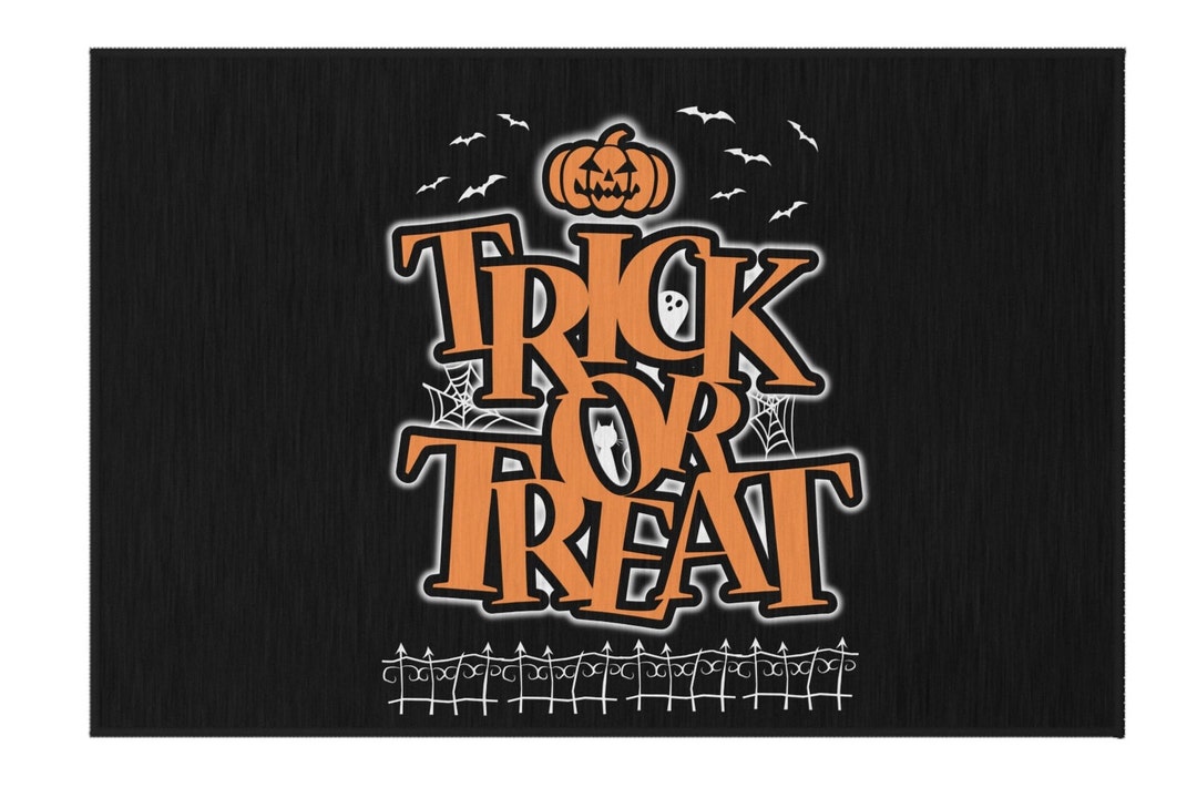 RUG for October TRICK or TREAT October Design for Halloween - Etsy