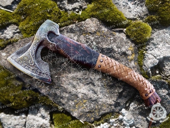 Custom Handmade Hand Forged Ragnar Lothbrok Viking Axe Battle Hatchet  Bearded Ax