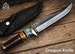 Damascus Hunting Knife, Damascus Fixed Blade Knife, Damascus Gut Hook Knife, Damascus Ka bar Knife Hand Made Knives Gifts For Men USA