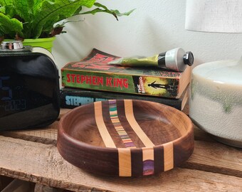 Recycled skateboard wooden bowl | Dish made from broken skateboards.