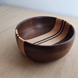 Decorative wooden bowl set. Trinket Snack Ring Dish. Tiki / Mancave decor image 3