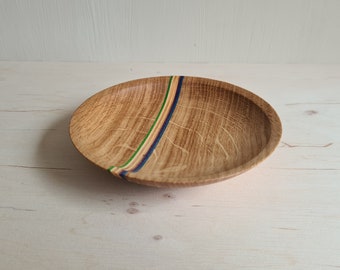 Recycled skateboard wooden bowl | Dish made from broken skateboards. Ring dish, trinket dish, stud dish.