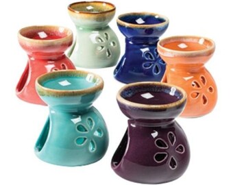 Colourful Aromatherapy Ceramic Essential Oil Burner Wax Melt 7cm