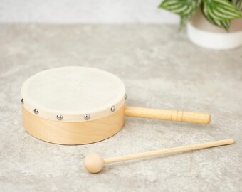 Small Drum With Handle | Music Instrument | 15cm