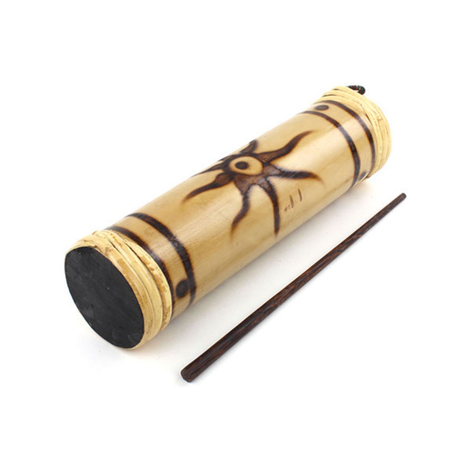 Handmade Carved Wooden Bamboo Guiro Shaker Hand Percussion Etsy