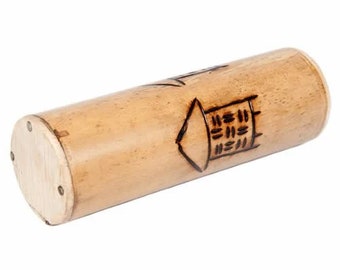 Handmade Wooden Bamboo Shaker Hand Percussion Musical Instrument