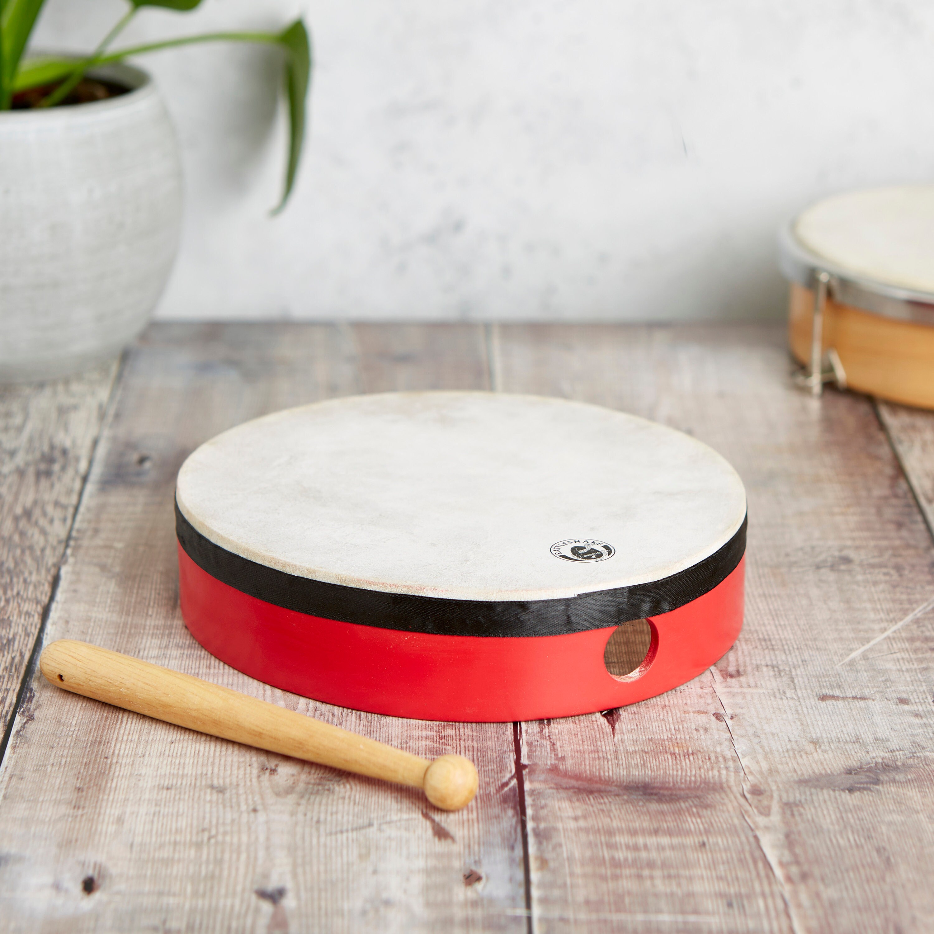 Painted German Wooden Rattlesnake Hand Drum Beater 20cm Etsy