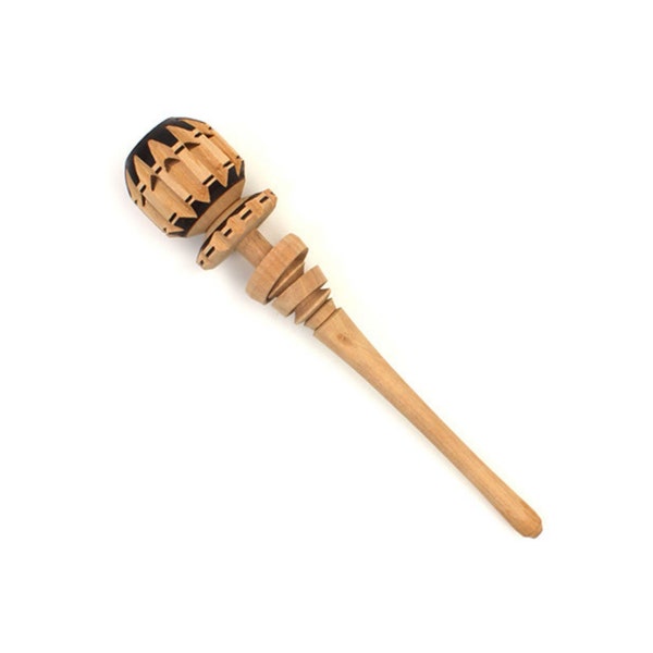 Fair Trade Hand Carved Made Wooden Mexican Molinillo Hot Chocolate Stirrer Whisk 29cm