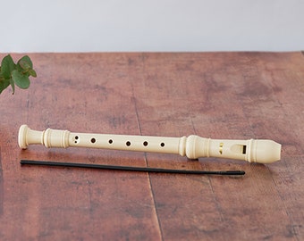 White Descant Recorder Kids Flute Music Instrument 32cm