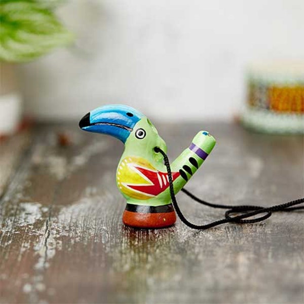 Toucan Bird Whistle Flute Woodwind Instrument Made In Peru UK Gift