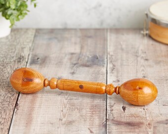 Double Wooden Egg Shaker Music Instrument Hand Percussion 28cm