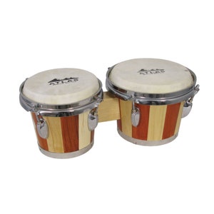 Tuneable Bongos Music Instrument Full Size 18cm Head