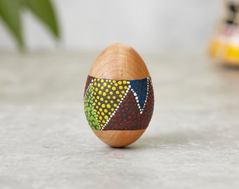 South american hand painted egg shaker music instrument 6cm