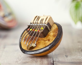 Small Gourd Kalimba 5 Note Key Thumb Piano Music Instrument