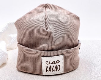 Beanie *ciao KAKAO* Sand | Bio | Ribjersey | Baby | Kinder | Hipster Beanie