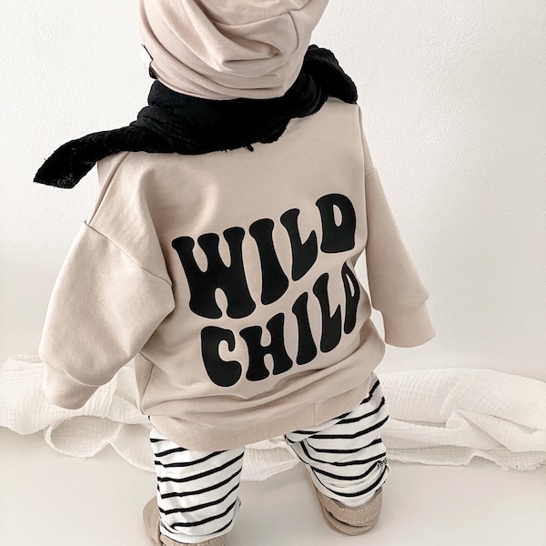 Oversized Sweater *Wild Child* Backprint | Baby & Kid | Sweatshirt | Pullover