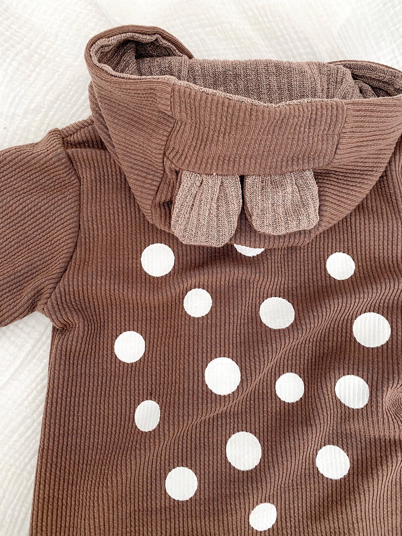 Baby Overall Ribjersey Reh Strampler Einteiler Romper Anzug Bild 6