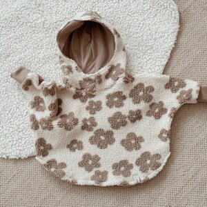 Fleece Poncho Flowers Übergangsjacke Cape Mantel Jacke Baby Kleinkind Bild 1