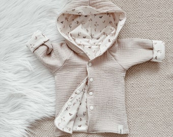 Musselin Wendejacke  *litte Flowers* | Kapuzenjacke | Jacke | Baby | Newborn