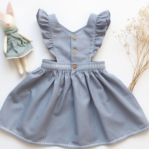 ruffle pinafore dress
