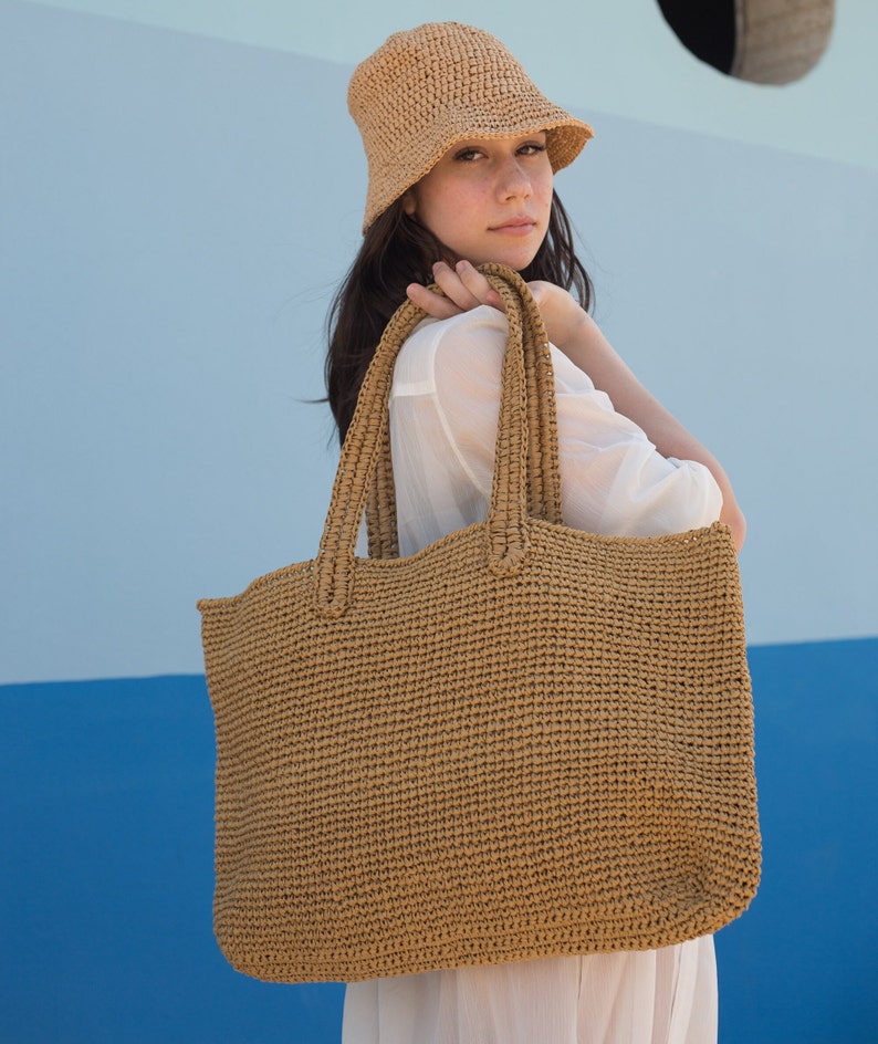 Handmade Raffia Straw Bag Oversize Straw Tote Raffia Large Etsy