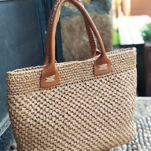 Straw Handbag Etsy