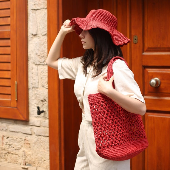 Natural Crochet Tote Bag