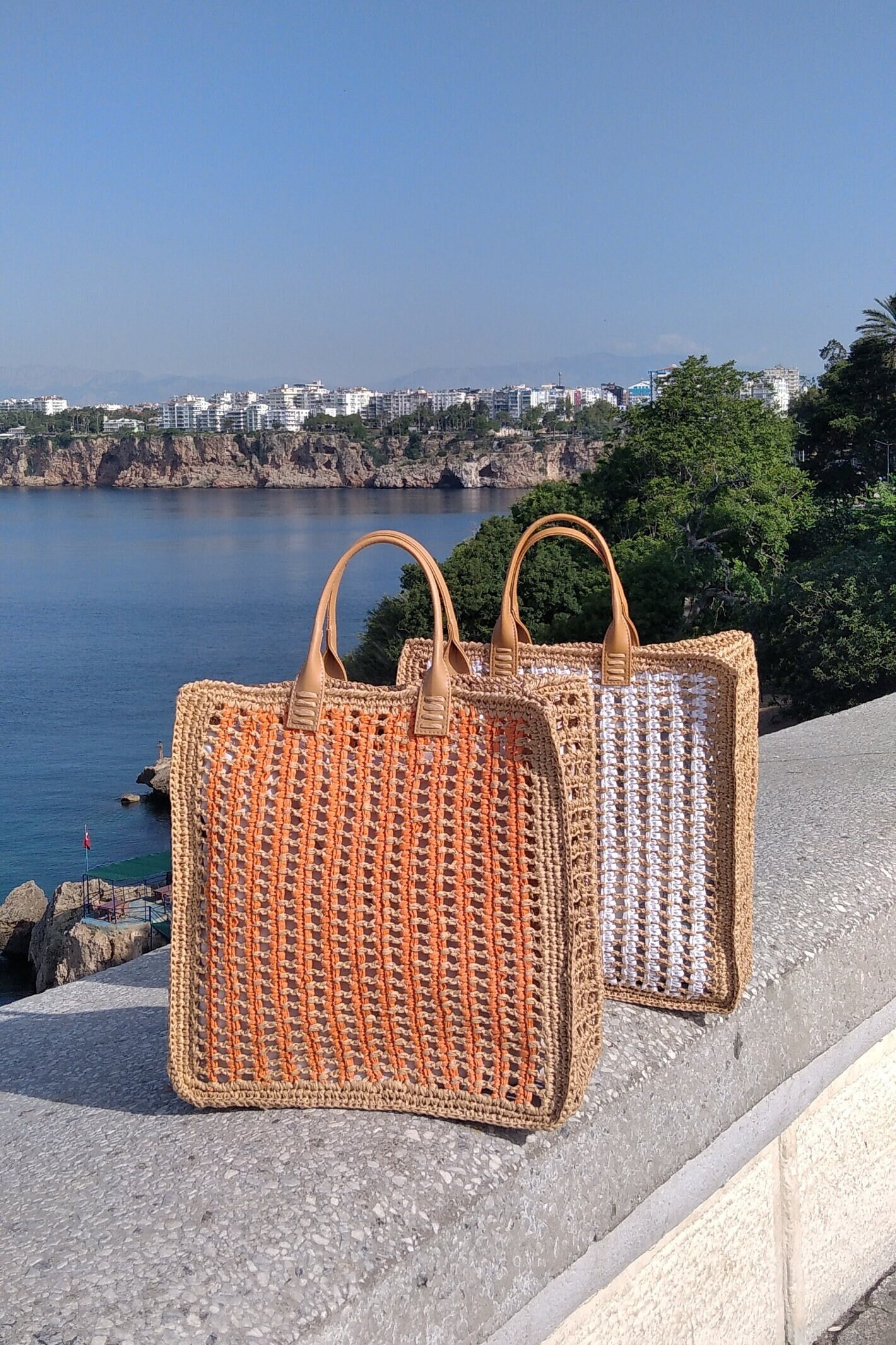 Custom Straw Beach Bag, Oversize Straw Net Bag, Personalized Beach Bag, Wicker Boho Beach Bag