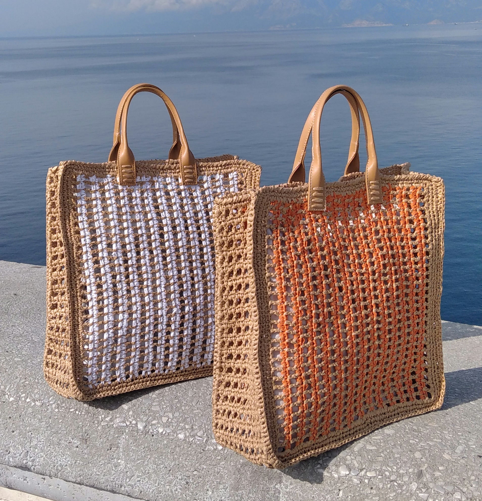 Custom Straw Beach Bag, Oversize Straw Net Bag, Personalized Beach Bag, Wicker Boho Beach Bag