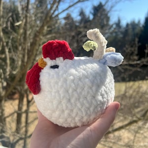 Stardew Valley Inspired Crochet Rooster - Rustic Farmhouse Decor - Goes with Chicken, Chicks, or Nest Accessory - Amigurumi Plush Toy