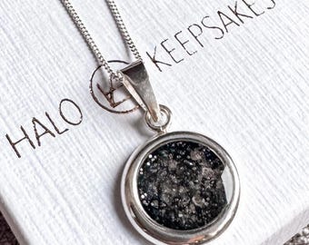 10mm cremation ashes memorial necklace 10mm simple dainty pendant keepsake jewellery gift mum dog ashes fur hair cat charm 925 silver horse