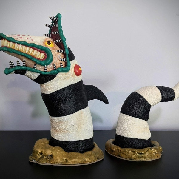 Sandworm Statue Body and Tail Bookend Shelf Decor from Tim Burtons Beetlejuice