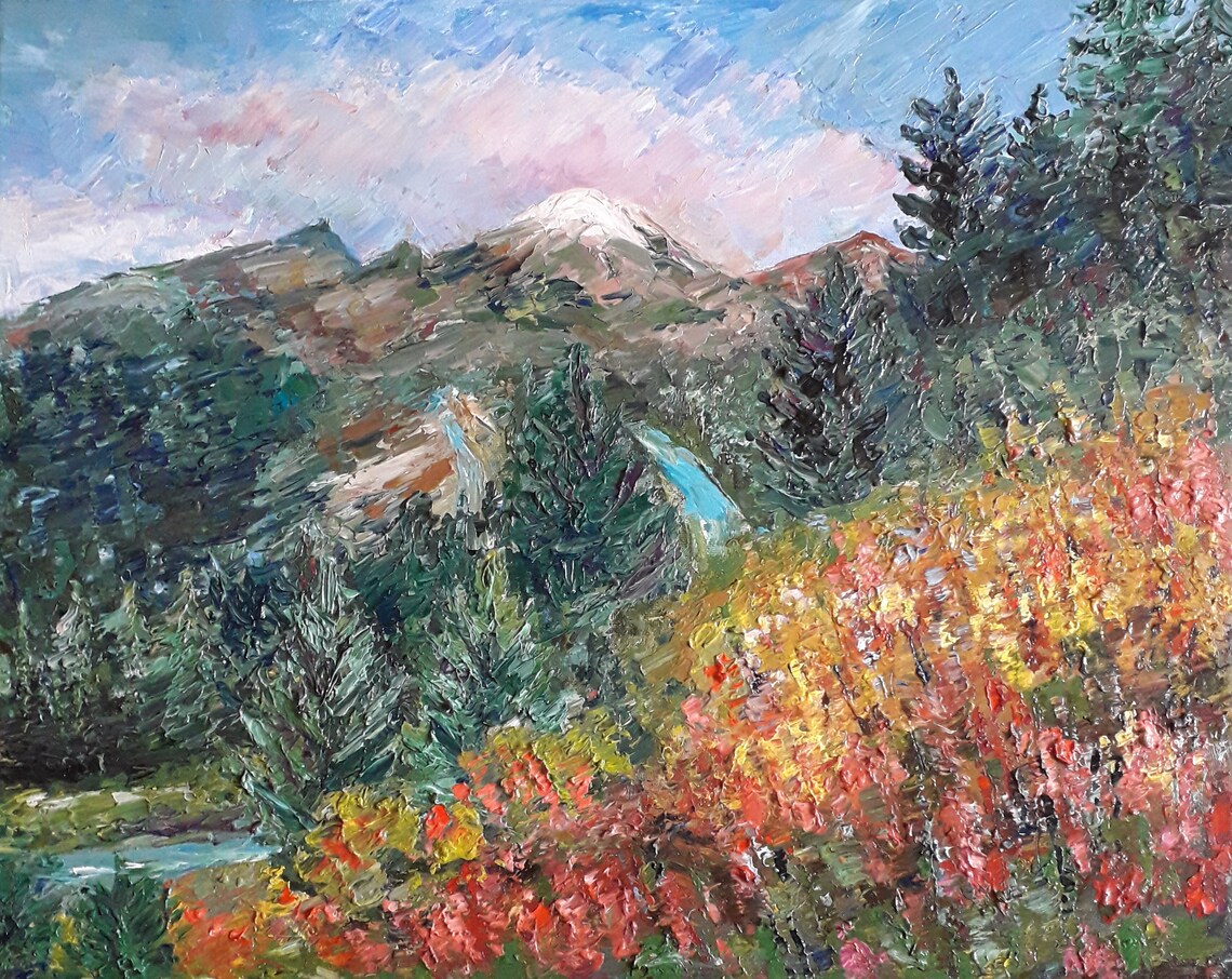 Appalachian Painting Mountain Original Art Impasto Painting Etsy