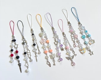 Colorful Rainbow Y2K Star Heart Phone Straps Phone Charm Bag Charm Accessories