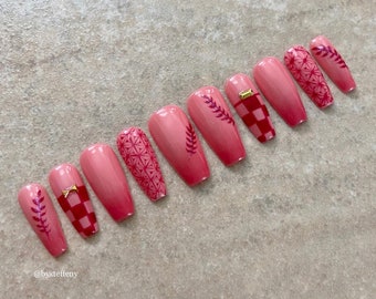 pic Anime Themed Nails Demon Slayer anime nails etsy