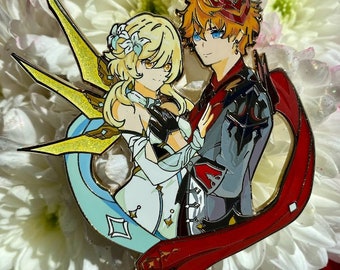 Chilumi Fan Art Pin: Gold Plated Hard Enamel, Glitter Detail