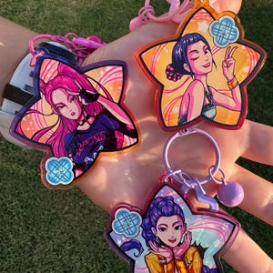 HUNTR/X - R, Z,M, K Pop Fanart Keychain