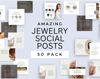 Jewelry Social Media Templates: Canva Instagram Posts & Icons