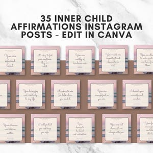 Publicaciones de Afirmaciones del Niño Interior, Autocuidado Inspirador, Publicaciones de Afirmaciones Positivas en Instagram, Afirmaciones de Consejería para Redes Sociales