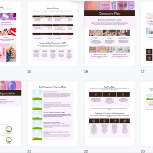 Nail Salon Business Plan Canva Template: 34-page Salon Planner (digital ...