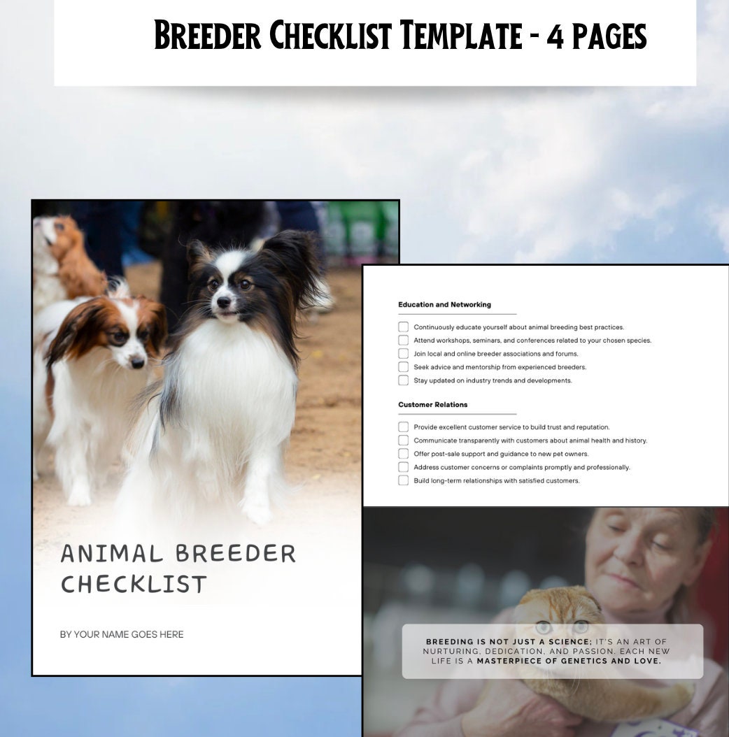 Customizable Animal Breeder Checklist Template | Canva Checklist for ...