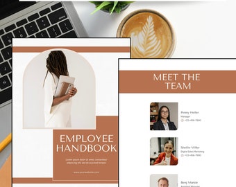 Employee Handbook Canva Template: Small Business HR Guide (Digital Download)