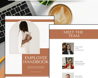 Employee Handbook Canva| Small Business Resources | Employment Policies | Employment Guide | Employee Template | Employee Onboarding