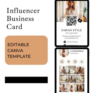 Influencer Business Card Canva Template | Ig Influencer Cards | Business Card Design | Canva Template | Ig Card | Canva Business Card