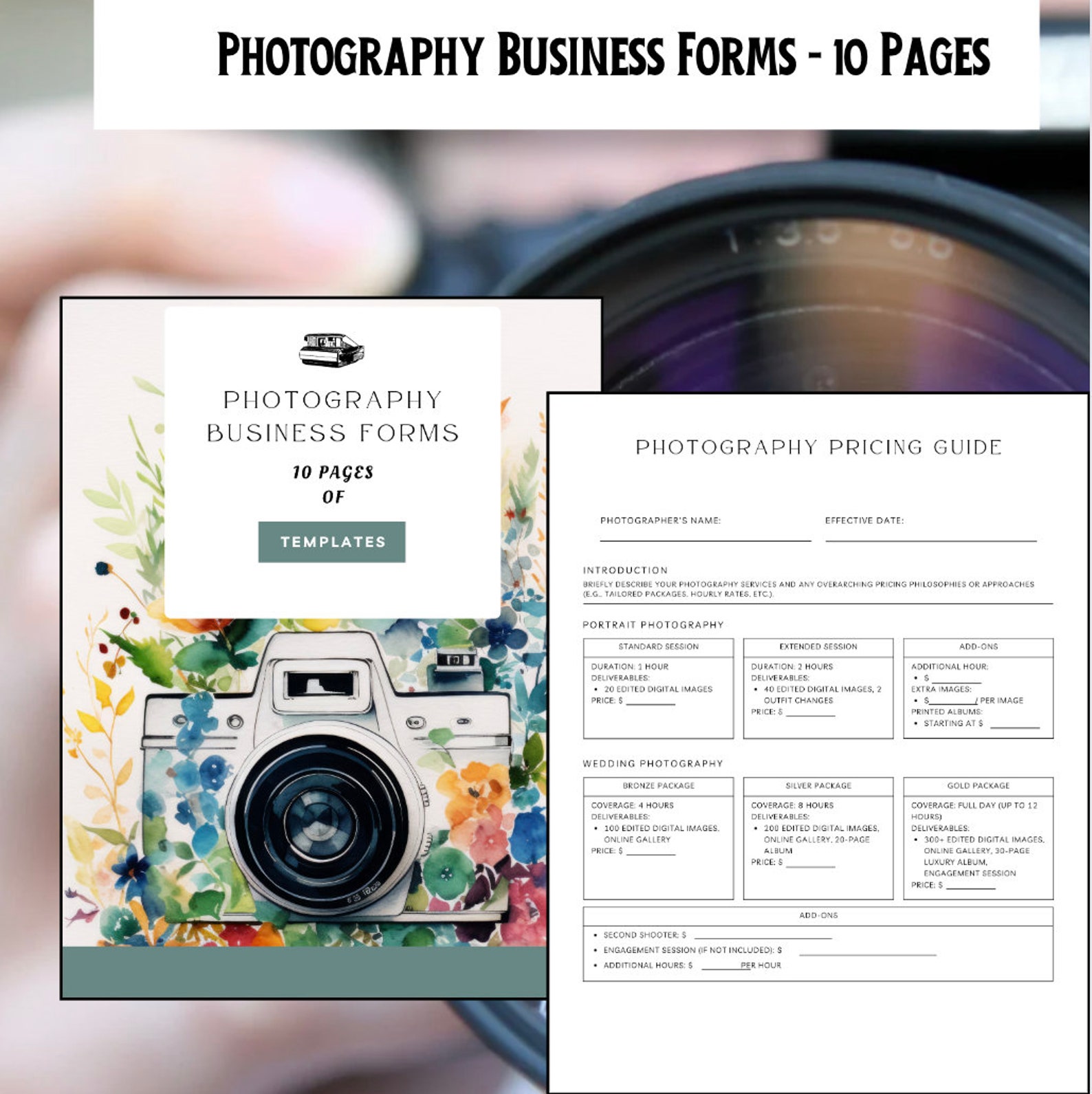 Image 7 for Photography Business Forms Templates
