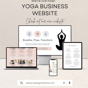 Yoga Canva Website Template – Clean Editable Landing Page for Coaches & Wellness Creators